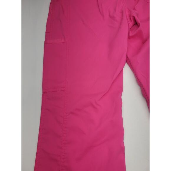 Cherokee Workwear Women S Drawstring Flare Scrub Pant Pink WW120 - Picture 8 of 16